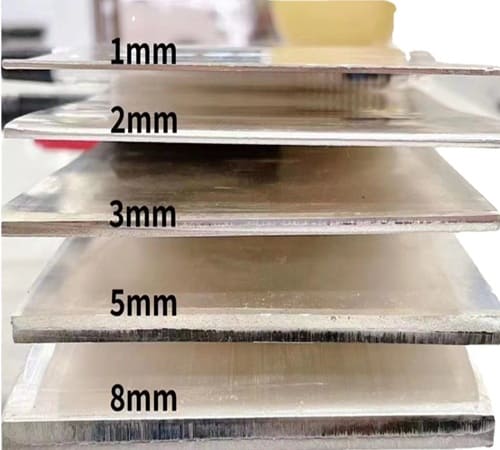 Silver Plate Thickness Range (1mm, 2mm, 3mm, 5mm, 8mm)